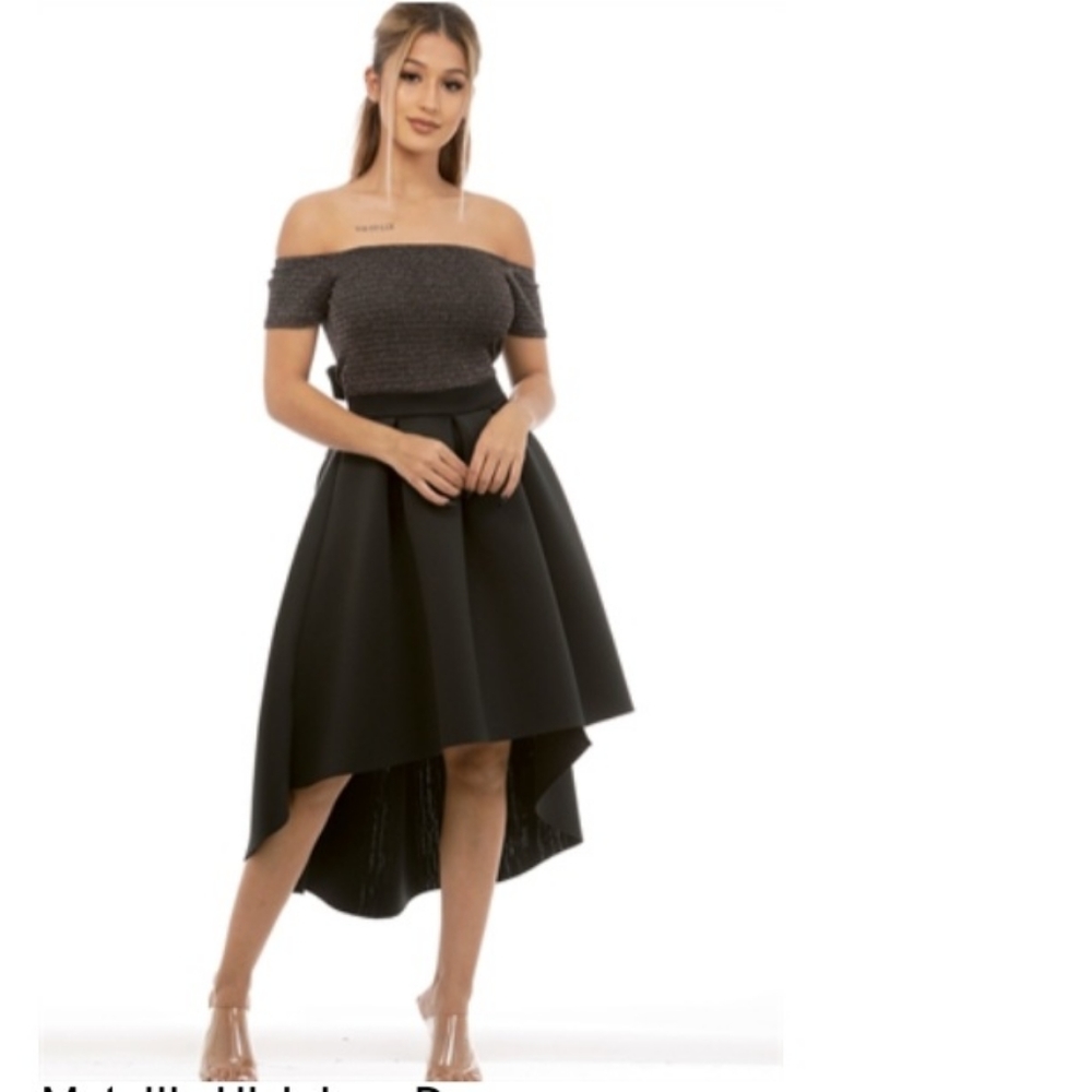 Metallic dress, size L, Black